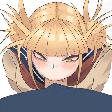 my hero academia, himiko toga, zd (pixiv6210083), 1boy, 1boy1girl, 1female, 1girl, 1girl1boy, 1girls, 1male, blowjob, blowjob face, clothing, duo, duo focus