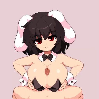 touhou, tewi inaba, takorin, bunnysuit, cum on breasts, cum volcano, cumshot, huge breasts, paizuri, tagme, video