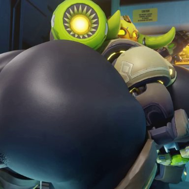 blizzard entertainment, overwatch, orisa, snips456, snips456fur, adorable, animal genitalia, animal penis, ass, balls, big ass, big balls, big breasts, big butt, big testicles