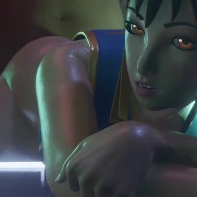 capcom, fortnite, street fighter, chun-li, darellak, 1boy, 1girls, arms behind back, arms held back, asian, ass slap, big ass, big breasts, bouncing ass, bouncing breasts