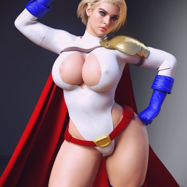 resident evil, jill valentine, jill valentine (blonde), jill valentine (sasha zotova), power girl (cosplay), rude frog, 1girls, blonde hair, blue eyes, breasts, cape, cosplay, female, female only, large breasts