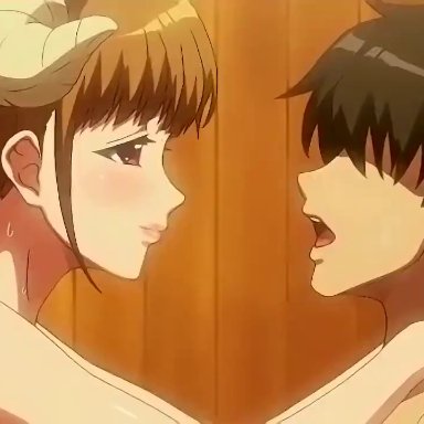 marshmallow imouto succubus, tsukikawa saki, raika tsurugi, t-rex (animation studio), 1boy, 1girls, ahegao, anus, ass, bathhouse, bathroom, blood, blush, bouncing breasts, breast grab