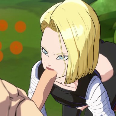 dragon ball, dragon ball fighterz, android 18, kassioppiava, shadylewds, 1boy, 1boy1girl, 1female, 1girl, 1girl1boy, 1girls, 1male, areolae, ass, blonde hair