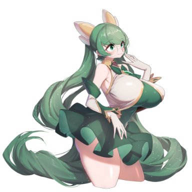 league of legends, star guardian series, sona buvelle, star guardian sona, yabby, big breasts, breasts, female, glasses, green hair