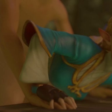 breath of the wild, nintendo, the legend of zelda, link, link (breath of the wild), princess zelda, zelda (breath of the wild), delalicious3, sleepzhour, 1girls, 2boy, big breasts, blonde female, blonde hair, blue eyes