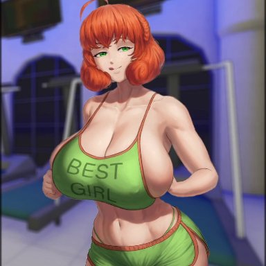 rwby, penny polendina, segal03, superbusty, 1girls, best girl, big breasts, breasts, cleavage, clothed, female, female only, green eyes, huge breasts, large breasts