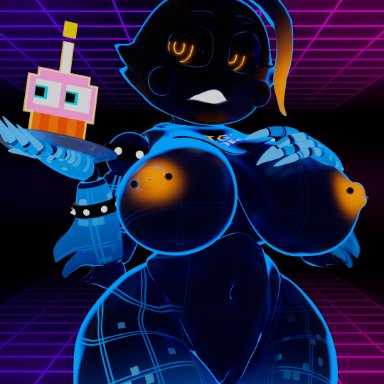 five nights at freddy's, five nights at freddy's 2, five nights at freddy's ar, fnaf, illumix, scottgames, cupcake (fnaf), highscore toy chica (fnaf), toy chica (fnaf), geodat64, animatronic, anthro, areola, avian, big breasts