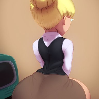 batman: the animated series, batman (series), dc, baby doll, mary dahl, n-kosi, n-kosi (coloring), ass, big ass, big butt, blonde hair, bottom heavy, bubble butt, butt, clothing