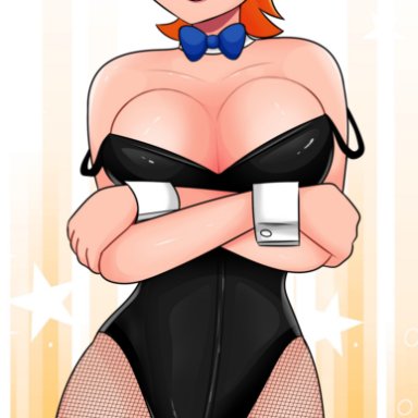 ben 10, cartoon network, gwen tennyson, sonson-sensei, 1girls, aged up, bowtie, breasts, bunny girl, bunnysuit, detached collar, detached cuffs, female, female only, fishnets