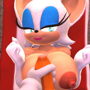 sega, sonic (series), sonic the hedgehog (series), miles prower, rouge the bat, tails, tails the fox, countersfm, anthro, big breasts, big penis, blue eyes, breast jiggle, breast squish, breasts