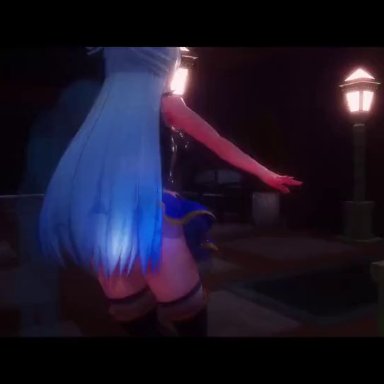 aqua (konosuba), darkness (konosuba), megumin, mitsuboshil, 3d, animated, mp4, music, sound, tagme, video