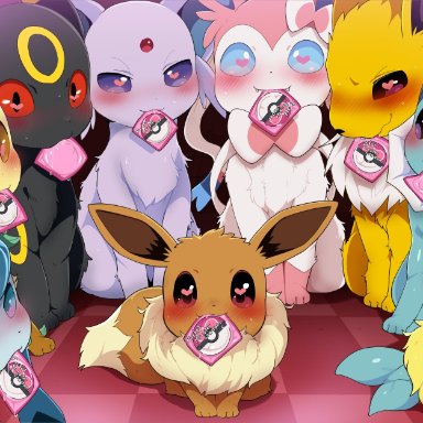 nintendo, pokemon, eevee, eeveelution, espeon, flareon, glaceon, jolteon, leafeon, pok&#233;mon (species), sylveon, umbreon, vaporeon, dagasi, &lt;3 eyes