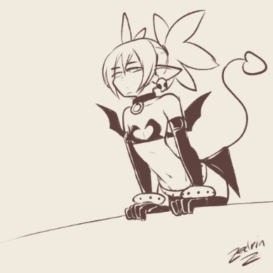 disgaea, nippon ichi software, etna, zedrin, 1girls, ass, ass expansion, bare shoulders, big ass, big breasts, big butt, big nipples, breast expansion, breasts, butt