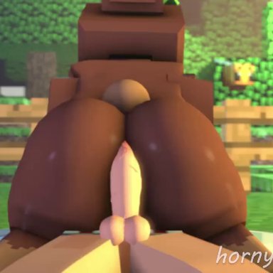 microsoft, minecraft, mojang, xbox game studios, bia (slipperyt), hornydealer, adorable, anal, anal penetration, anthro, anthro on top, anthro penetrated, ass, audible creampie, ball slap