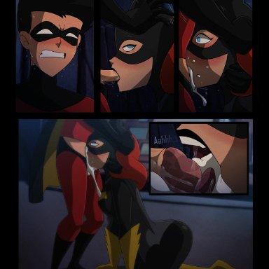 batman: the animated series, batman (series), dc, dc comics, dcau, barbara gordon, batgirl, robin (dc), tim drake, xeroshadows, 1boy, 1girls, ass, balls deep, big ass