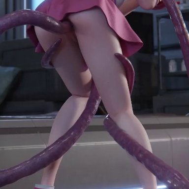 overwatch, d.va, audiogman, nocure21o, 1girls, anal, asian, asian female, ass, brown hair, clothing, double anal, female, female only, from behind