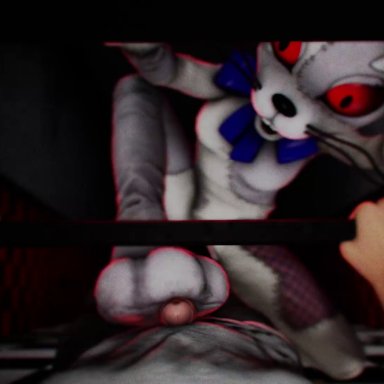 five nights at freddy's, vanny (fnaf), rookieanimator210, anthro, bunny, bunny ears, clothed, foot fetish, footjob, furry, human, male pov, pawjob, paws, penis