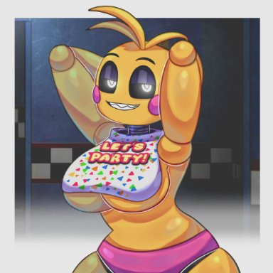 five nights at freddy's, five nights at freddy's 2, scottgames, toy chica (fnaf), toy chica (love taste), lueduartv, 1girls, animatronic, chicken, female, robot