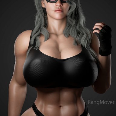 marvel, marvel comics, spider-man (ps4), spider-man (series), black cat (marvel), felicia hardy, rangmover, 1girls, abs, athletic, athletic female, big ass, big breasts, big butt, breasts