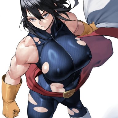 my hero academia, nana shimura, yoshi55level, 1girls, big breasts, black hair, breasts, busty, curvy, curvy body, curvy female, curvy figure, curvy hips, female, female focus