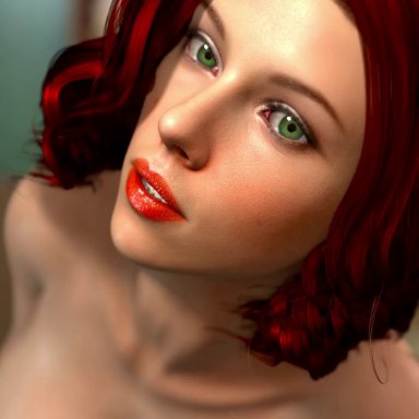 marvel cinematic universe, marvel comics, tiktok, black widow (marvel), natasha romanoff, scarlett johansson, heracles3dx, 1girls, areolae, big breasts, breasts, curvy female, green eyes, medium hair, nipples