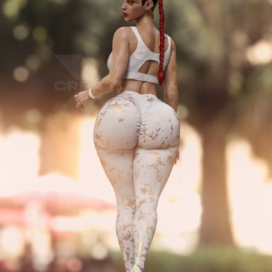 apex legends, respawn entertainment, loba, loba (apex legends), loba andrade, the x creator, 1girls, ass, back view, big ass, braided hair, braided twintails, dark-skinned female, female, female only