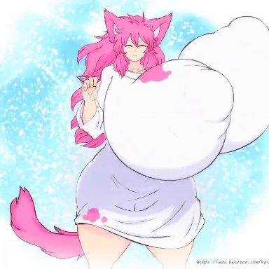 original, milkcat, hataraki ari, 1girls, big breasts, breast focus, breasts, breasts bigger than head, breasts bigger than torso, dancing, earth-shattering breasts, enormous breasts, female, female only, gigantic breasts