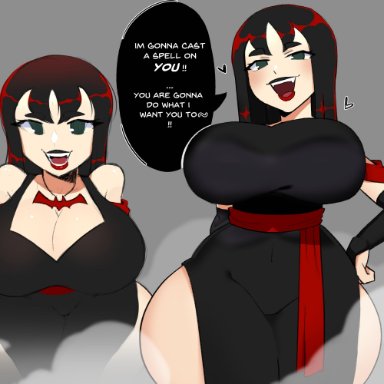 hanna-barbera, hex girls, scooby-doo, thorn (hex girls), mishythesheep, goth, huge breasts