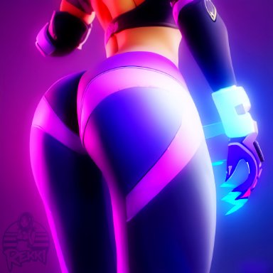 overwatch, sombra, rekki, stable diffusion, big ass, big thighs, render, 3d, ai generated, tagme