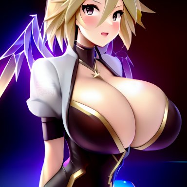 overwatch, mercy, rekki, stable diffusion, big breasts, huge breasts, ai generated