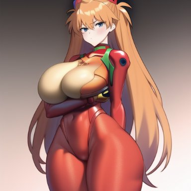 neon genesis evangelion, asuka langley sohryu, nai diffusion, stable diffusion, big breasts, breasts, ai generated, tagme