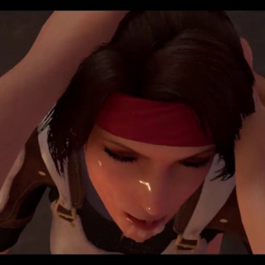 final fantasy vii remake, true facials, jessie rasberry, henrytaiwan, blowjob, cum, deepthroat, facial, fellatio, holding head, upside down, upside down fellatio, 3d, animated, mp4