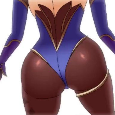 genshin impact, mona (genshin impact), divine wine, vampiranhya (artist), 1girls, ass, ass focus, back view, big ass, big butt, bubble ass, bubble butt, butt, female, female only