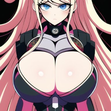 danganronpa, danganronpa: trigger happy havoc, junko enoshima, nai diffusion, stable diffusion, android, breasts, favorite, huge breasts, large breasts, robot girl, ai generated, tagme