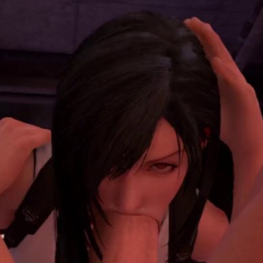 final fantasy vii, final fantasy vii remake, true facials, tifa lockhart, henrytaiwan, blowjob, cum, cum in mouth, cum on face, deepthroat, fellatio, holding head, upside-down, upside down fellatio, 3d