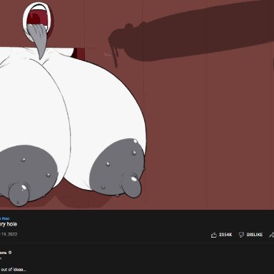 jaiden animations, jaidenanimations, youtube, jaiden, kirty09, tasteofchoklit, tasteofchoklit (edit), 1girls, areola, areolae, big breasts, big penis, breasts through wall, erect nipples, female