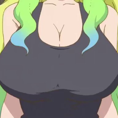 miss kobayashi's dragon maid, quetzalcoatl (dragon maid), boobies, boobs, bouncing breasts, breasts, jiggle, jiggling breasts, massive breasts, oppai, amv, animated, compilation, music, official art