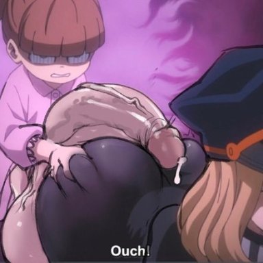 my hero academia, camie utsushimi, demonroyal, age difference, ass grab, big ass, big penis, futa on female, futanari, imminent sex, small dom big sub