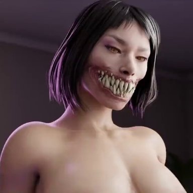 mortal kombat, mortal kombat 11, mileena, francis brown, hentaudio, kassioppiava, 1boy, 1girls, asian female, athletic female, big breasts, black hair, bouncing breasts, breasts, girl on top