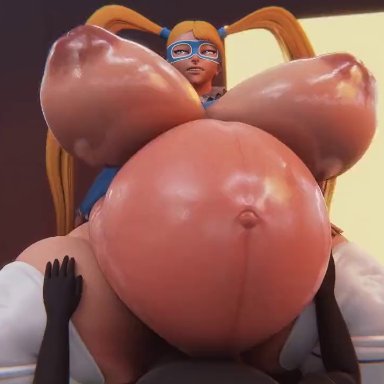 capcom, street fighter, rainbow mika, cghonk, 1boy, 1girls, ambiguous penetration, areolae, ass, bbw, big ass, big breasts, blonde hair, blue eyes, breasts