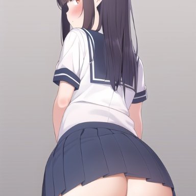 fate/grand order, fate (series), miyu edelfelt, nai diffusion, stable diffusion, 1girls, ass, big ass, blush, clothed female, fat ass, female, female only, huge ass, long hair