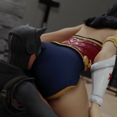 dc, dc comics, fortnite, wonder woman (series), catwoman, wonder woman, kishi, 2girls, ass on face, ass sniffing, big ass, facesitting, female, female only, fetish