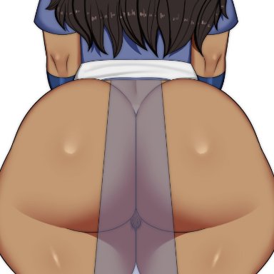 avatar the last airbender, katara, coldarsenal, 1girls, ass, ass focus, back view, big ass, big butt, bubble ass, bubble butt, butt, clothing, curvaceous, curvy