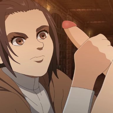 attack on titan, shingeki no kyojin, gabi braun, solodusk57, 1boy, 1boy1girl, 1girls, anal, anal creampie, ass, big ass, brown eyes, brown hair, fellatio, female focus