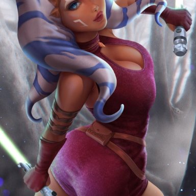 star wars, ahsoka tano, big ass, big breasts, cum on body, horny, lightsaber, nsfw, sex, star, wars, realistic