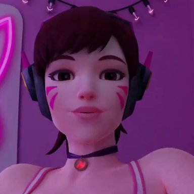 overwatch, d.va, expandinator, haptick, pleasedbyviolet, 1futa, ball growth, balls bigger than head, cum, cum pool, erect penis, erection, futa focus, futa only, futanari