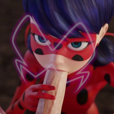 miraculous ladybug, greatojama, 1boy, 1girls, blowjob, light-skinned female, light-skinned male, male/female, oral, 3d, animated, no sound, tagme, video