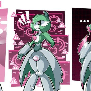 pokemon, gardevoir, iron valiant, singlesalt, body modification, breast expansion, corruption, identity death, liquid metal, nipples, null bulge, robot girl, robotization, takeover, transformation