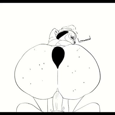 brocksnfumiko, peta petaa, big ass, bubble butt, female, huge ass, male, penis, sex, animated, lowres, video