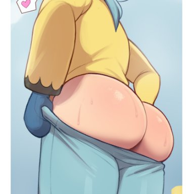 pokemon, pokemon sv, grusha (pokemon), dross, ass, big ass, big butt, blue hair, fat ass, femboy, gay, juicy ass, showing ass, sissy, sweaty butt